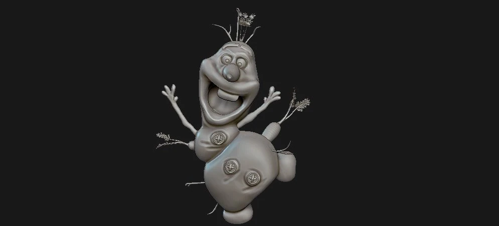olaf 3D Print Model .c4d .max .obj .3ds .fbx .stl .blend