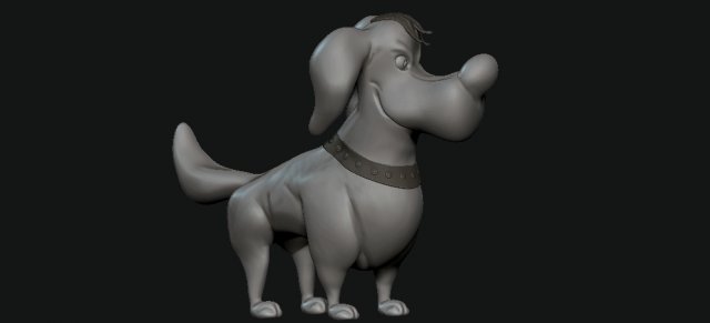 dog 3D 打印模型 .c4d .max .obj .3ds .fbx .stl .blend 