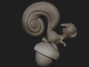 squirrel and gla Modelo de impresión 3D