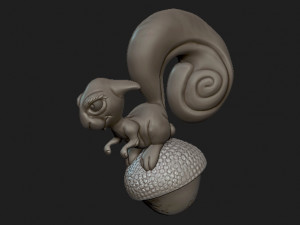 squirrel and gla 3D-printmodel