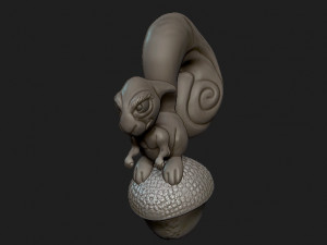 squirrel and gla 3D-printmodel