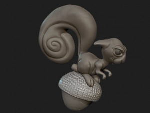 squirrel and gla 3D-printmodel
