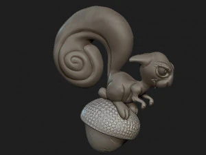 squirrel and gla 3D Print Model