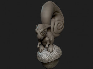 squirrel and gla 3D-printmodel