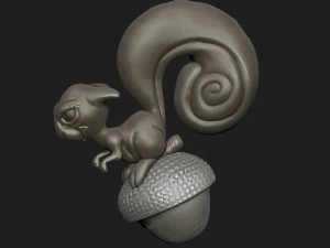 squirrel and gla 3D Print Model
