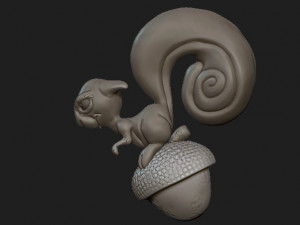 squirrel and gla 3D-printmodel