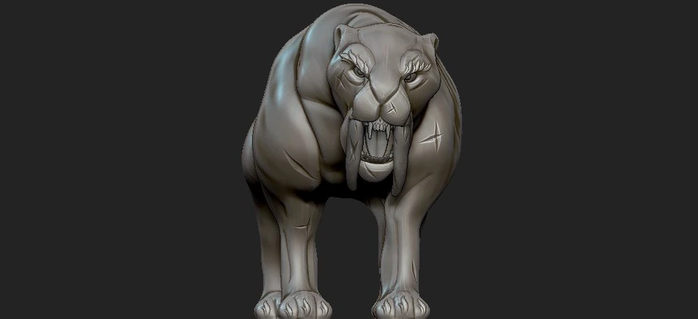 saber tooth 3D Print Model .c4d .max .obj .3ds .fbx .stl .blend 