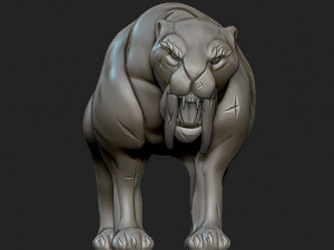 saber tooth 3D Print Model