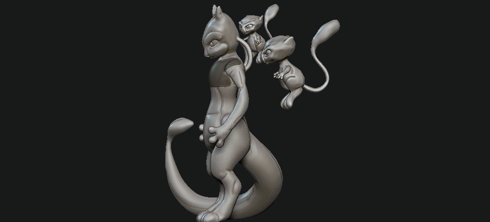 Pokemon - Mewtwo 3D Print Model in Monsters & Creatures 3DExport