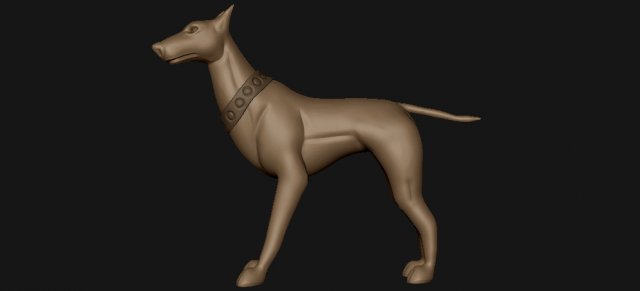 doberman Model Cetak 3D .c4d .max .obj .3ds .fbx .stl .blend 