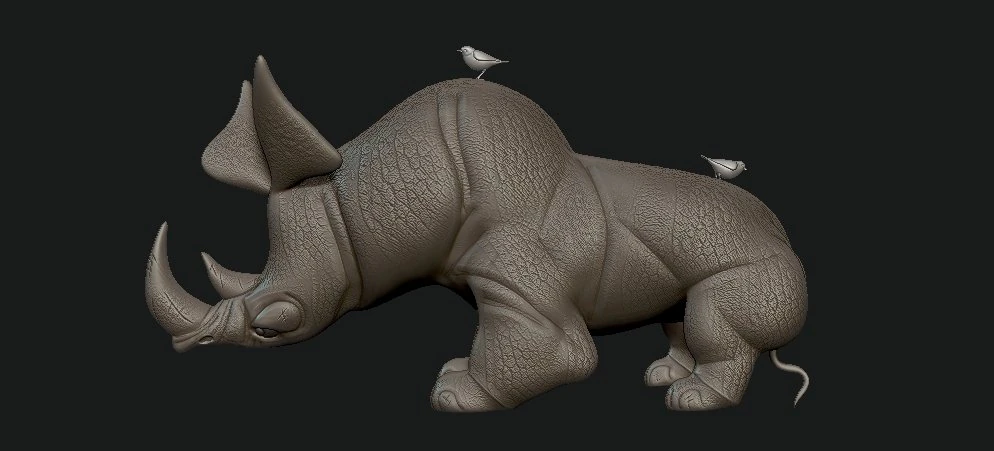 rhino 3D Print Model .c4d .max .obj .3ds .fbx .stl .blend 
