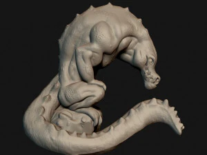 croco in the rock 3D Print Model