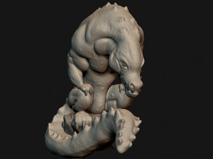croco in the rock 3D 프린트 모델