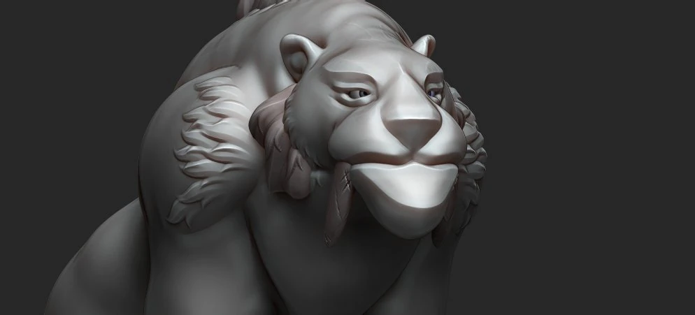 Saber tooth 3D Print Model .c4d .max .obj .3ds .fbx .stl .blend 