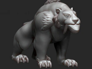 Saber tooth 3D Print Model