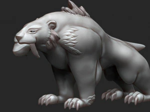 Saber tooth 3D Print Model