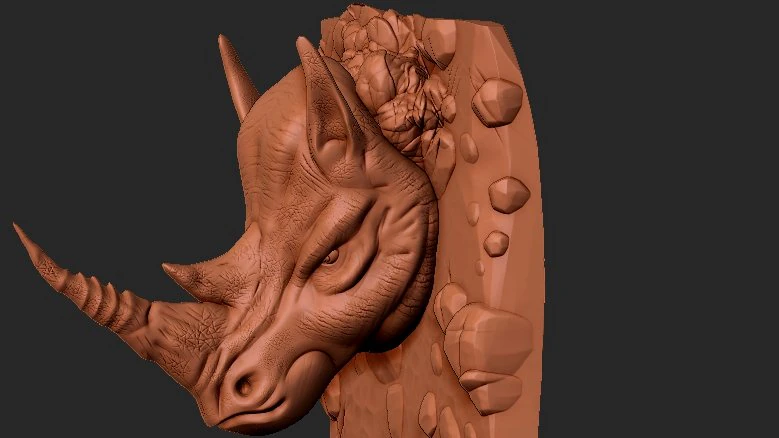 rhino 3D Print Model .c4d .max .obj .3ds .fbx .stl .blend 