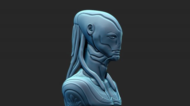 Alien Model 3D .c4d .max .obj .3ds .fbx .stl .blend 