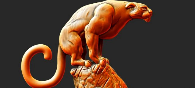 큰 고양이 3D 모델 .c4d .max .obj .3ds .fbx .stl .blend 