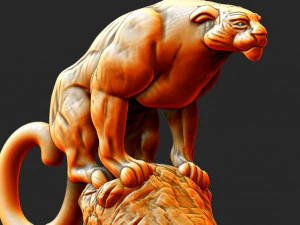 큰 고양이 3D 모델