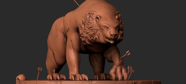 Brave 3D Print Model .c4d .max .obj .3ds .fbx .stl .blend