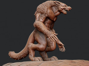 Werewolf 3D 프린트 모델