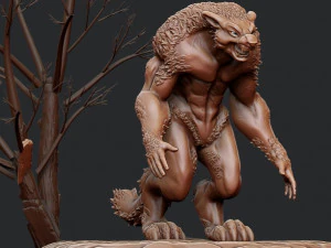 Werewolf 3D Print Model