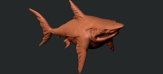 Shark 3D 打印模型 .c4d .max .obj .3ds .fbx .stl .blend 