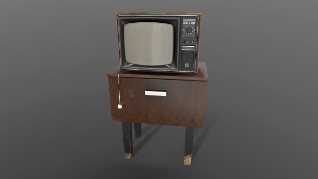 old soviet tv 3D Model .c4d .max .obj .3ds .fbx .stl .blend 