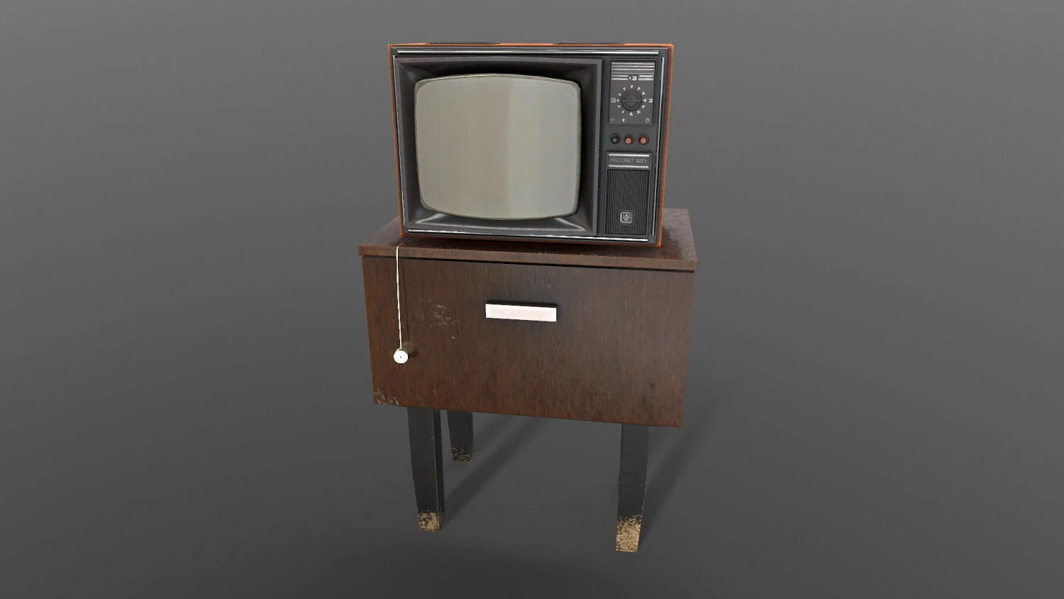 old soviet tv 3D Model .c4d .max .obj .3ds .fbx .stl .blend