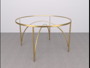 giovanna glass and brass coffee table 3D Model