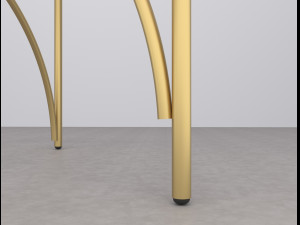 giovanna glass and brass coffee table 3D Модель