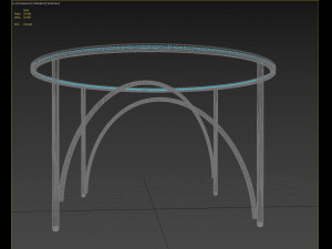 giovanna glass and brass coffee table 3D Модель