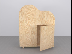fh06 cabinet - fh01 chair Modello 3D