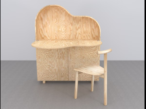 fh06 cabinet - fh01 chair Modello 3D