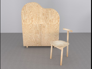 fh06 cabinet - fh01 chair Modello 3D