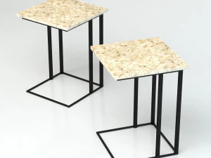 meja modern Model 3D