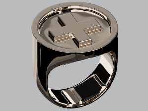 ring with cross 3D Модель