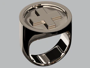Ring mit Kreuz 3D Modell