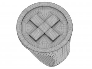 ring with cross 3D Модель