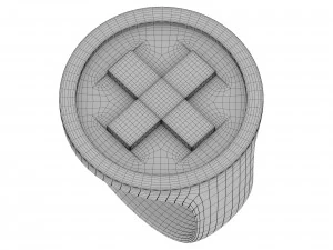 Ring mit Kreuz 3D Modell
