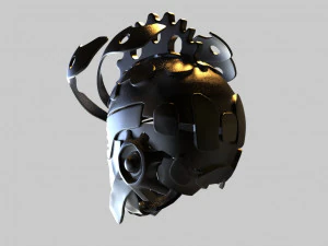 cyber punk helmet 3D Print Model
