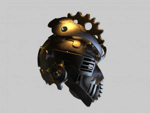 cyber punk helmet 3D Print Model