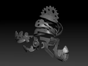 cyber punk helmet 3D Print Model