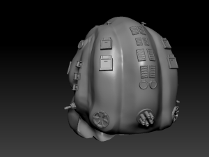 sci fi soldier helmet Modèles 3D en vedette