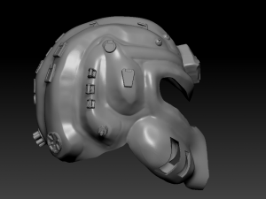 sci fi soldier helmet Modèles 3D en vedette