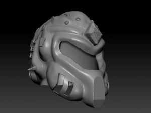 sci fi soldier helmet Modèles 3D en vedette