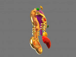 mainan sikat rambut fantasi Model Cetak 3D