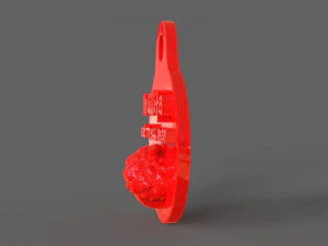 evcil hayvan etiketi ve evcil hayvan takı kombinasyonu 3D Baskı Modeli