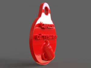 evcil hayvan etiketi ve evcil hayvan takı kombinasyonu 3D Baskı Modeli